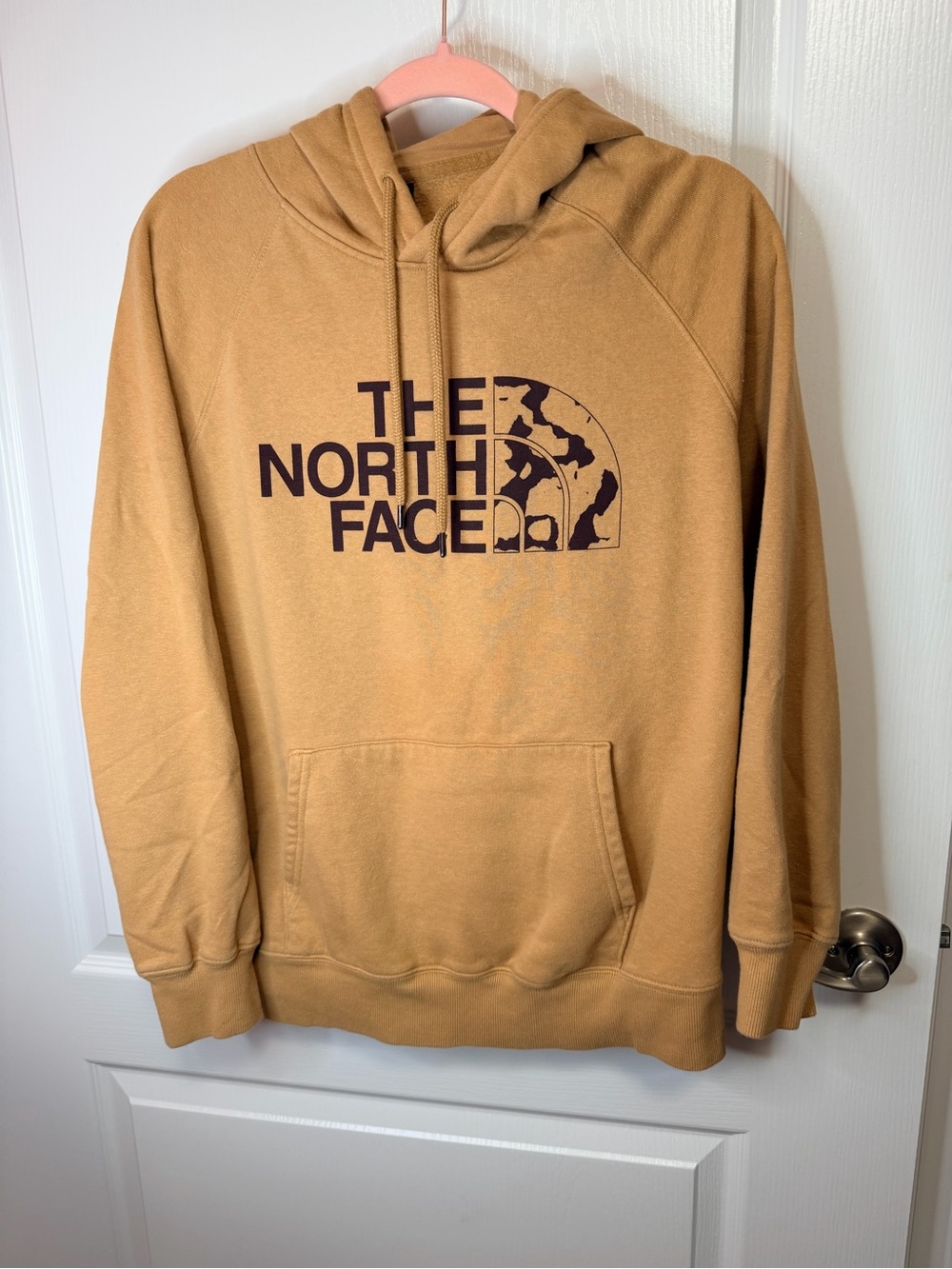The North Face Camel/Tan Hoodie with Dark Logo